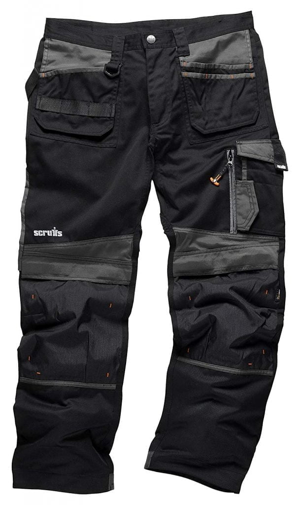 Kubler Activiq Mens Carpenter Work Trousers In Khaki And Black Size W32”/ L30” 
