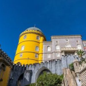 Yellow and White Buildings of The Pena Palace