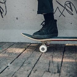 skateboarder feet