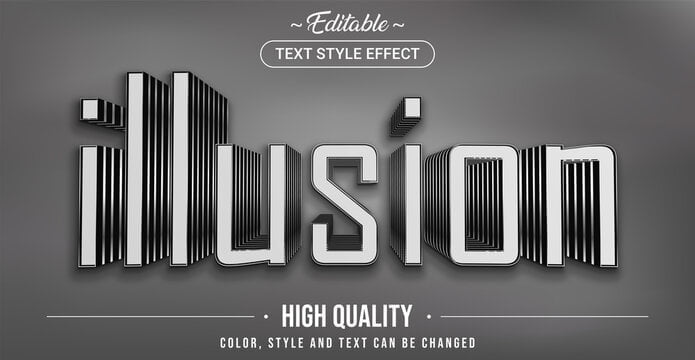 Editable text style effect - illusion theme style.
