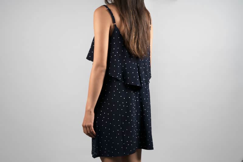 navy with white summer dress